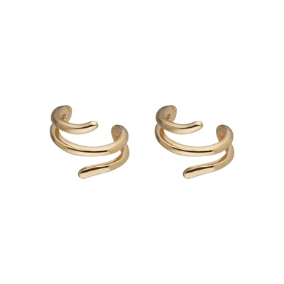 Afbeelding van Elli Earcuff Twisted Oorbellen goldcoloured, Dames, Maat: One Size, Gold coloured