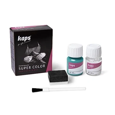 Afbeelding van Kaps super color leer &amp; kunstleer verf inc.cleaner (165) Turkoois 25ml