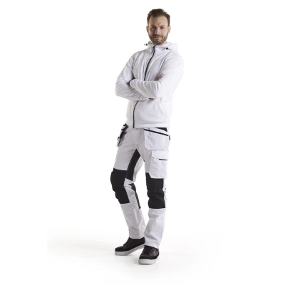 Afbeelding van Blaklader Schilderswerkbroek met stretch en spijkerzakken 1096 1330 Wit/Donkergrijs D112