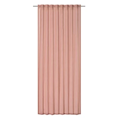 Afbeelding van Elbersdrucke Air 14 gordijn met verborgen lussen, roze, halftransparant, 255 x 140 cm, voor de woonkamer, slaapkamer, keuken, hal, kinderkamer