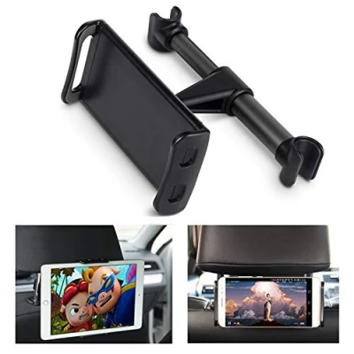 Afbeelding van ECOEMO Car Headrest Mount holder, Adjustable iPad Stand Seat Tablet Holder,Cradle for iPad/Samsung Galaxy Tabs/Amazon Kindle Fire HD/Nintendo Switch,All 4 to 10.1 inch Devices and Tablets Black