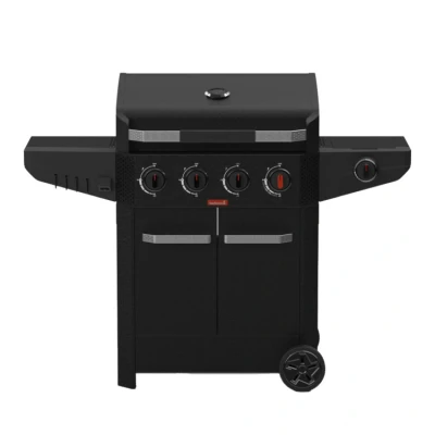 Afbeelding van Barbecook Luca 412 gasbarbecue met kast en zijbrander barbecue