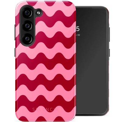 Afbeelding van Samsung Galaxy S23 Hoesje Kunststof Selencia Hardcase/Backcover Wave Vibes Lipstick Telefoonhoesje