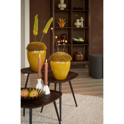 Afbeelding van Light &amp; Living Viejo salontafel set van 3 hout bruin/zwart Metaal