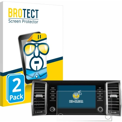 Afbeelding van BROTECT Screenprotector voor Skoda Amundsen Kodiaq 2023 Infotainment System 8&quot; Folie Beschermfolie transparant (2 Stuks)