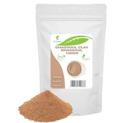 Afbeelding van Ghassoul (Rhassoul klei) 100 gr DIY Gezichtsmaskers, Lichaamsmasker, Haarmasker, Zachte Peelings En Scrubs, Zeep Maken, Anti Aging &amp; Huidversteviging, Natuurlijk Chemicaliënvrij