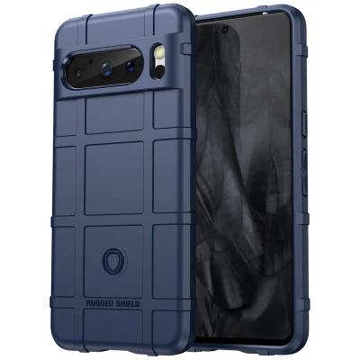 Afbeelding van Google Pixel 8 Pro Hoesje Siliconen en TPU (zacht) iMoshion Softcase/Backcover Donkerblauw Telefoonhoesje Shockproof/Valbescherming