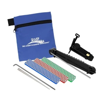 Afbeelding van DMT Adeluxe Aligner kit, 3 slijpstenen met diamantjes, 1 slijper voor gekartelde messen, stuk