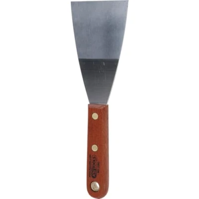 Afbeelding van KS Tools 907.2265 RVS spatel, 75 mm, met houten handgreep
