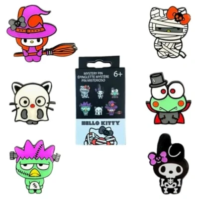 Afbeelding van Loungefly Halloween Blind Box Emaille Pin 1 van 6 om te verzamelen Stijlen Variëren Hello Kitty Pins Leuke verzamelbare nieuwigheid broche voor rugzakken en tassen