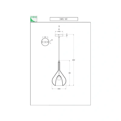 Afbeelding van Fabas Luce Hanglamp paars, azuurblauw, 1 lamp, glas