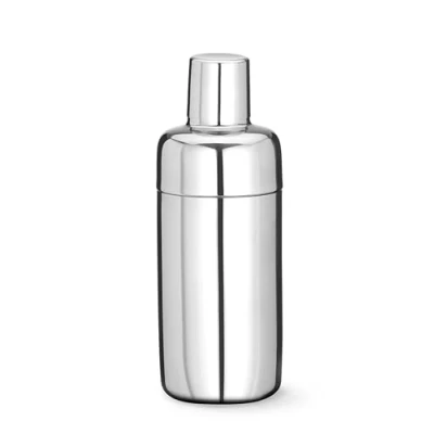 Afbeelding van HENDI Cocktailshaker, BarUp, met ingebouwde zeef, 3 delig, gepolijste afwerking, cobbler shaker, cocktail mixer, 0,5L, ø79x199mm, roestvast staal