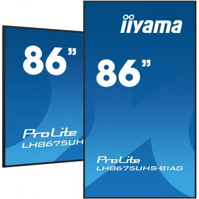 Afbeelding van Iiyama ProLite LH8675UHS B1AG Digital Signage display Energielabel: G (A G) 217.4 cm (85.6 inch) 3840 x 2160 Pixel 24/7 Anti burn in functie, Media