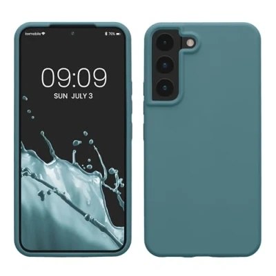Afbeelding van kwmobile telefoonhoesje geschikt voor Samsung Galaxy S22 Hoesje met siliconen coating Smartphone case in antieksteen