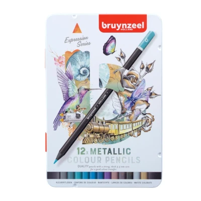 Afbeelding van Kleurpotlood Bruynzeel 12 stuks metallic kleuren