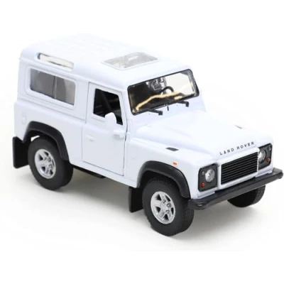 Afbeelding van Toyland® 4 Inch (10cm) Die Cast Model Land Rover Defender Speelgoedauto Speelvoertuigen (WIT)