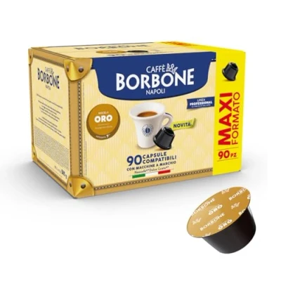 Afbeelding van Caffè Borbone Gouden Koffieblend 90 Capsules (6 Pakjes van 15 Stuks) Compatibel met de Nescafé* Dolce Gusto* koffiemachines