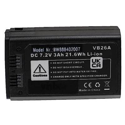 Afbeelding van vhbw Accuvervanging voor Godox VB26, VB26A flitser, camera flitser (3000mAh, 7,2V, Li Ion)