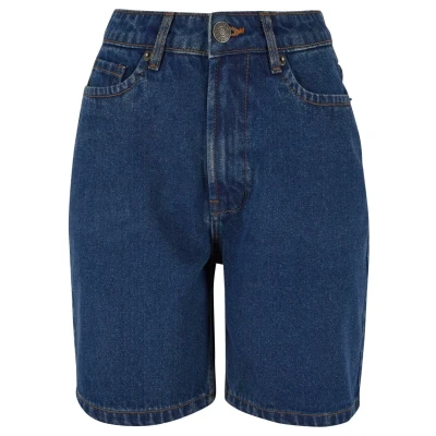 Afbeelding van Urban Classics Bermuda Jeansshort, Dames, Maat: 4XL, Mid indigo washed