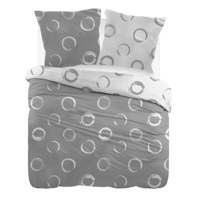 Afbeelding van Snoozing Lieve Flanel Dekbedovertrek Lits jumeaux 240x200/220 cm + 2 kussenslopen 60x70 Grijs