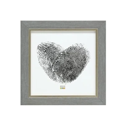 Afbeelding van Deknudt Frames fotolijst S45VF3 grijs met zilverbies foto 13x13 cm