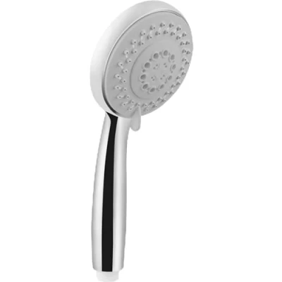 Afbeelding van Cornat Handdouche &quot;Reina&quot; 100 mm kopdiameter grijs/verchroomd 5 straalsoorten: Normaal, Massage &amp; Soft Straal Anti kalk Waterbesparend Inzetstuk/ECO douchekop voor douche bad / TECB3483