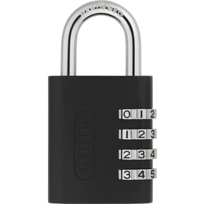 Afbeelding van ABUS Hangslot 158KC/45 AP050 Spindslot met cijfercode of sleutelfunctie behuizing van gegoten zink veiligheidsniveau 5 zwart