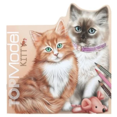Afbeelding van Depesche TOPModel KITTY kleurboek and DOGGY