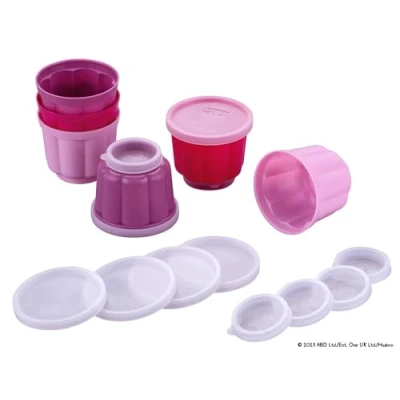 Afbeelding van Dr. Oetker Peppa Pig Puddingvormpjes met elk 2 deksels, perfect voor het bakken kinderen en fans van Pig, ideaal kinderverjaardagen, 6 stuks, roze