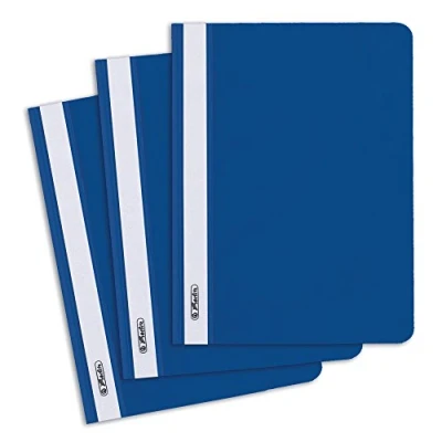 Afbeelding van Herlitz 11256625 Snelhechter A5 met transparant voordeksel, 10 stuks, blauw