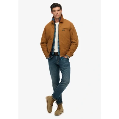 Afbeelding van Superdry Ranch Jas, Heren, Maat: XXL, Denim co tobacco brown
