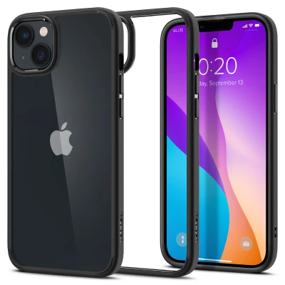 Afbeelding van Spigen Ultra Hybrid Apple iPhone 14 Back Cover Transparant/Zwart