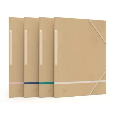 Afbeelding van OXFORD Touareg Mappen, 3 kleppen, met elastiek, A4, gerecyclede kaarten, verschillende kleuren, 20 stuks