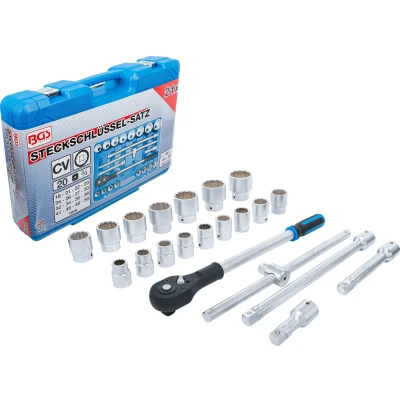 Afbeelding van BGS Dopsleutelset twaalfkant 3/4&quot; 21 delig