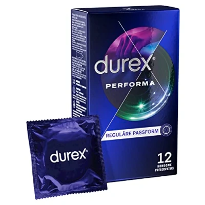Afbeelding van Durex Performa condooms act verlengende met 5% benzocahoudende gel &amp; Easy On vorm 12 stuks
