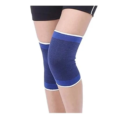 Afbeelding van WARESHARK Kniesteun lichtgewicht elastische mouwcompressieverband voor gewrichtspijn en verstuikingen tijdens het sporten sporten, links of rechts zowel mannen als vrouwen (2 x blauwe kniesteunen)