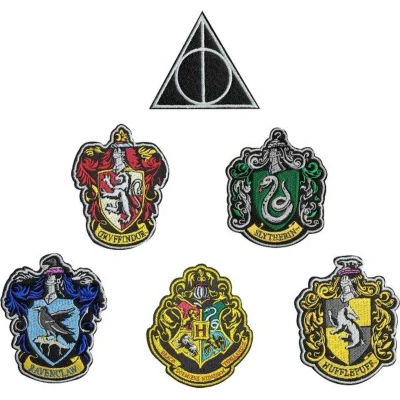 Afbeelding van Harry Potter Patch Set House Crests van 6 Multicolours