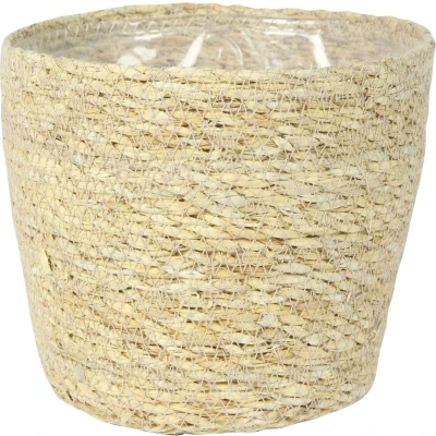 Afbeelding van Steege Plantenpot beige gevlochten zeegras 18 x 16 cm Plantenpotten