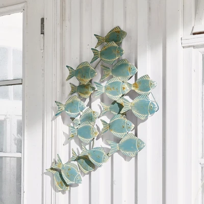 Afbeelding van LOBERON Wandornament Pesce grijsblauw