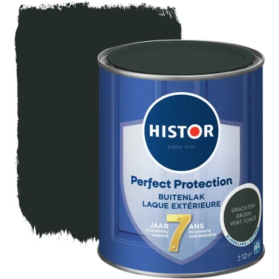 Afbeelding van Histor Perfect Protection Buitenlak Houtlak Houtverf voor Buiten Zijdeglans Verf Hout Buitenverf Grachtengroen 0.75 L