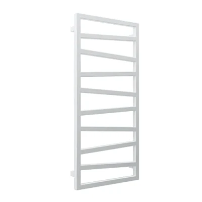 Afbeelding van anapont ZigZag, elektrische premium badkamerradiator, wit, timerfunctie, handdoekradiator, badkamerverwarming, handdoekverwarming, Made in Germany
