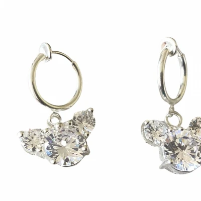 Afbeelding van Klem oorbellen Mouse Zilverkleur geen gaatje Charme Bijoux