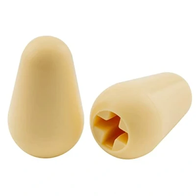 Afbeelding van Musiclily Pro Inch Maat Kunststof 5 weg Gitaar Switch Tips Elementschakelaar Knop voor Strat stijl Elektrische Gitaar, Crème(2 Stuks)