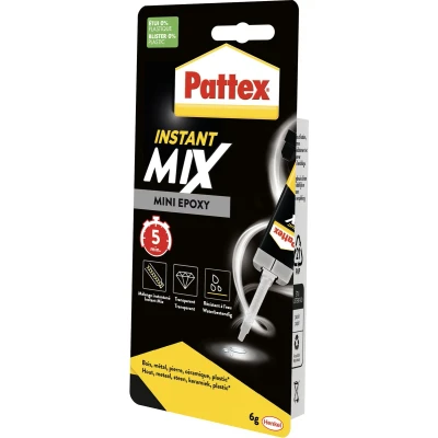 Afbeelding van Pattex Twee componentenlijm SuperMix Universal 6gram 2 Epoxy Extreem sterk &amp; Makkelijk Bindend.