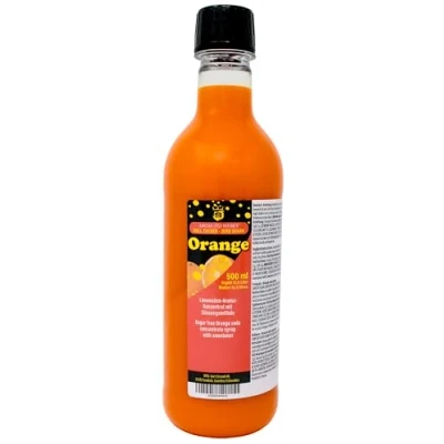 Afbeelding van Zero suiker, sinaasappelconcentraat, 500 ml geeft 12,5 liter, zonder voor bruiswatertoestellen, caloriearm, conserveringsmiddelen, kunstmatige kleurstoffen