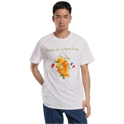 Afbeelding van Mister Tee Orangerie Tshirt print, Heren, Maat: Small, White