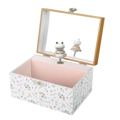 Afbeelding van Trousselier Muziekdoos Kat In Meadow Ideaal Jong Meisje Cadeau Muziek Lente Door Vivaldi Donkerblauwe Kleur 2 tellen