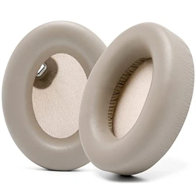 Afbeelding van WC Wicked Cushions Extra Dikke Oorkussens voor Sony WH1000XM4 Hoofdtelefoon Zachte PU Lederen Kussens, Luxueus Geluidsisolerend Geheugenschuim, Dikte Zonder Uitschakelings Sensor Beige