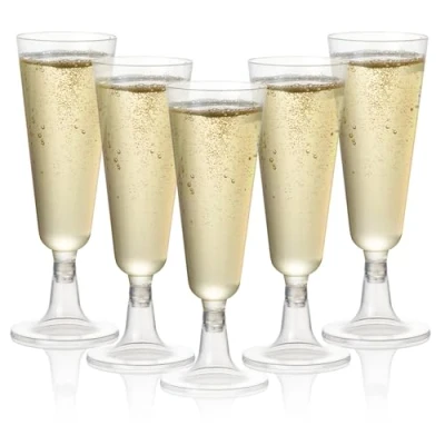 Afbeelding van MATANA 96 Herbruikbare Plastic Champagneglazen 150ml voor Bruiloften, Verjaardagen, Kerst &amp; Feesten