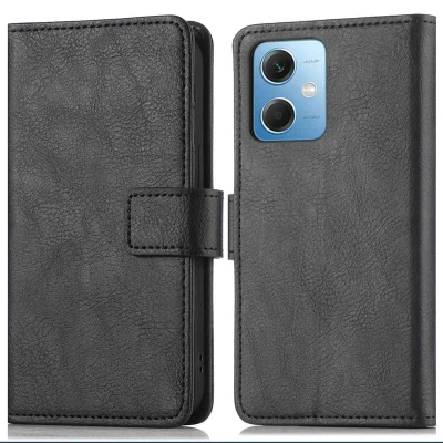 Afbeelding van Xiaomi Redmi Note 12 Hoesje Kunstleder iMoshion Bookcase Zwart Telefoonhoesje